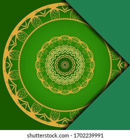 Abstrakter luxuriöser Hintergrund mit Mandala.  Vektorgrafik. Ornament elegante Einladung Hochzeitskarte , einladen.