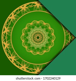Abstrakter luxuriöser Hintergrund mit Mandala. Vektorillustration. Ornament elegante Einladung Hochzeitskarte , einladen.