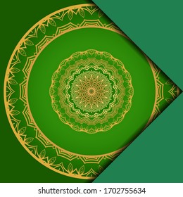 Abstrakter luxuriöser Hintergrund mit Mandala.  Vektorgrafik. Ornament elegante Einladung Hochzeitskarte , einladen.