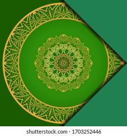 Todo un toque de lujo con mandala. Ilustración vectorial. Ornament elegante carta de invitación de boda , invitación.
