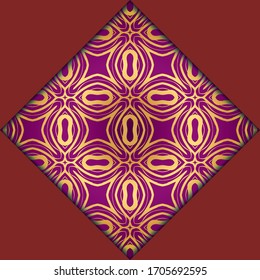 Todo un toque de lujo con mandala. Ilustración vectorial. Ornament elegante carta de invitación de boda , invitación.