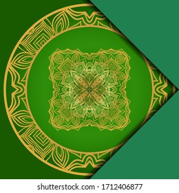 Todo un toque de lujo con mandala. Ilustración vectorial. Ornament elegante carta de invitación de boda , invitación.