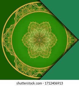 Todo un toque de lujo con mandala. Ilustración vectorial. Ornament elegante carta de invitación de boda , invitación.