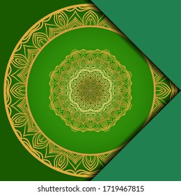 Todo un toque de lujo con mandala. Ilustración vectorial. Ornament elegante carta de invitación de boda , invitación.