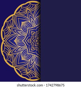 Resumen de lujo con mandala. Ilustración vectorial. Ornamenta elegante tarjeta de invitación de boda , invitación.