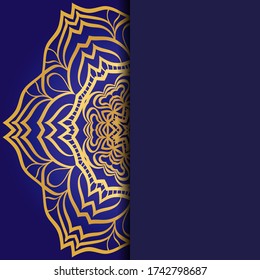 Resumen de lujo con mandala. Ilustración vectorial. Ornamenta elegante tarjeta de invitación de boda , invitación.
