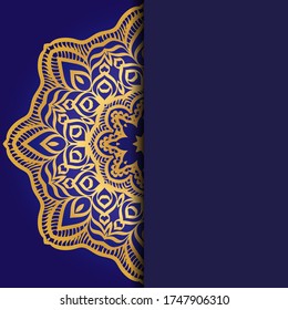 Resumen de lujo con mandala. Ilustración vectorial. Ornamenta elegante tarjeta de invitación de boda , invitación.
