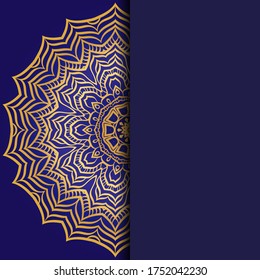 Resumen de lujo con mandala. Ilustración vectorial. Ornamenta elegante tarjeta de invitación de boda , invitación.