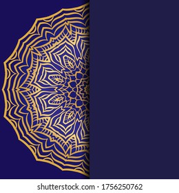 Resumen de lujo con mandala. Ilustración vectorial. Ornamenta elegante tarjeta de invitación de boda , invitación.