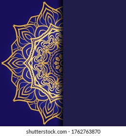 Resumen de lujo con mandala. Ilustración vectorial. Ornamenta elegante tarjeta de invitación de boda , invitación.