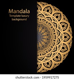 Abstract luxury background with mandala. Vector illustration. Ornament elegant invitation wedding card , invite.