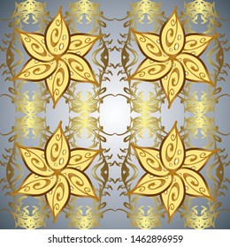 Abstract luxury background, ornament elegant invitation wedding card, invite, backdrop cover banner illustration. Illustration in yellow and neutral colors. Vector illustration. Seamless.