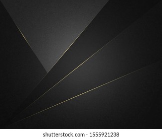 Abstract Luxury background. Polygonal pattern. Black and gold. Vector illustration. 