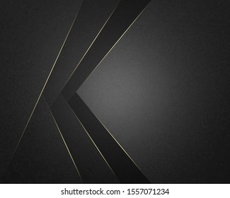 Abstract Luxury background. Polygonal pattern. Black and gold. Vector illustration. 