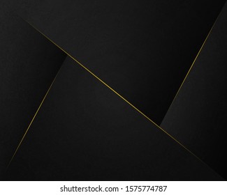Abstract Luxury background.  polygonal pattern. black and gold lines. Vector illustration. 