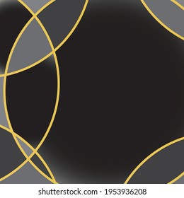 Abstrakter luxuriöser Hintergrund. polygonales Muster. schwarz-goldfarbene Kreislauflinien. Vektorgrafik.
