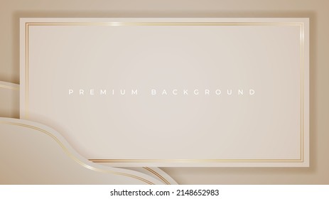 abstract luxury background with space for text. paper cut style. premium frame concept. vector illustration