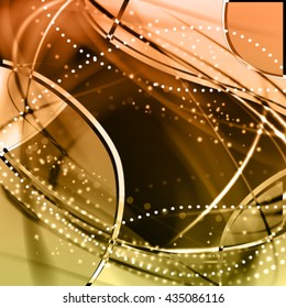 Abstract luxury background. Stylish vector frame with glowing filaments