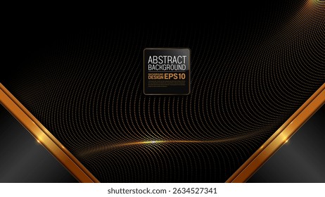 Abstract luxury background wave lines, golden border diagonal lines. Perfect 1920x1080 HD design for business cards, posters, banners. Simple and clean look. Not AI generated vector art