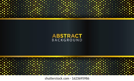 Abstract luxury background with yellow and brown dots. Vector illustration EPS 10