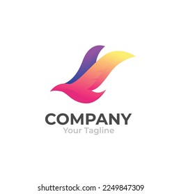 Abstract Luxury Bird Gradient Logo