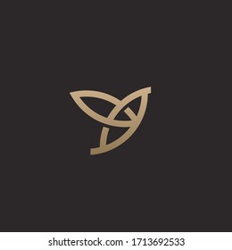 Abstract luxury bird logo design template