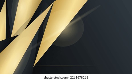Abstract luxury black gold wave vector background