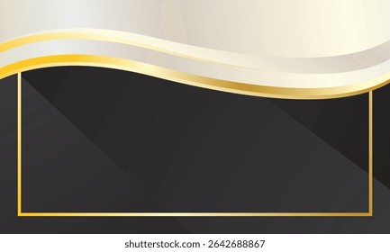 Abstractas onda de gradiente negro de lujo para negocios o certificados