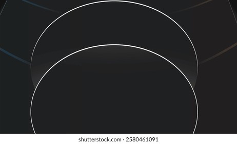 Abstract luxury black and gray background, light design modern luxury futuristic background vector illustration. Abstract black banner silver line curve and gray design.
