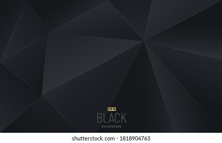 Abstract Luxury black and gray polygonal modern design. You can use for cover, poster, banner web, flyer, Landing page, Print ad. Vector illustration
