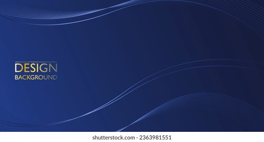 Abstract luxury blue wave template background. Contemporary style graphic. Vector illustration for presentation, banner, cover, web, flyer, card, poster, wallpaper, texture, slide and  social media.