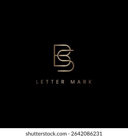 Abstract Luxury BS SB Monogram Logo Design, Elegant Lettermark Logo Template.