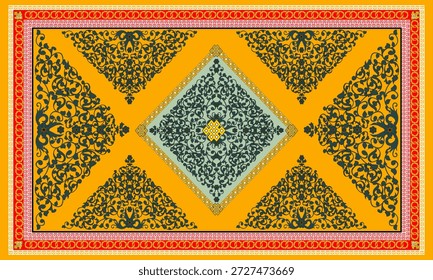 Un diseño abstracto de alfombra de lujo con Formas geométricas repetitivas y líneas estructuradas dispuestas en una composición equilibrada. El diseño transmite elegancia, sofisticación y una estética moderna-clásica. Adecuado para conceptos de diseño de interiores, fondos premium, diseños textiles, Fondos de pantalla, superficies decorativas y proyectos visuales de alta gama.