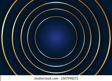 Abstract Luxury Circle Background .Vector Illustration. Abstract Golden Round Shape Background