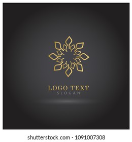 Abstract & Luxury Circle Logo. Symbol & Icon Vector Template.