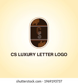 Abstract Luxury CS Letter Logo Vintage