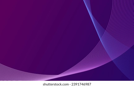 Abstract luxury curve glowing lines on dark blue and purple background. Template premium award design, presentation, card name.Vector illustration. 