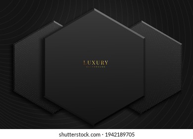 Abstract luxury dark background with golden lines combinations