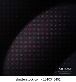 Abstract luxury dark background with red glitter forms like light. Modern geometric shapes design