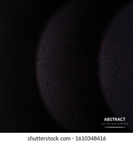 Abstract luxury dark background with two semicircular glitters. Modern geometric shapes design