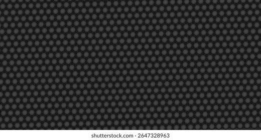 Abstract luxury dark hexagon shape background. Simple hexagonal geometric pattern metal texture design. Luxurious and elegant geometric elements with space for your text. vector