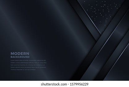Abstract luxury dark metallic background glowing dots combinations. Overlap modern background