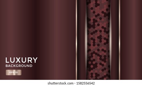 abstract luxury dark navy pink background with bronze lines and pink lights. overlapping layer. decorative background. Eps 10