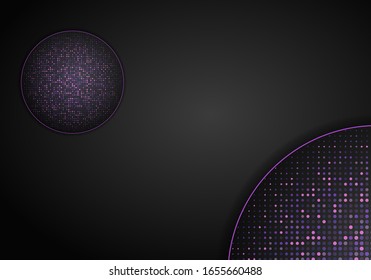 Abstrakter Luxus dunkle Überschneidung Dimension Hintergrund auf Metall-Muster. Golden Glitter halftone. Moderne Design-Vorlage für Vektorillustration.