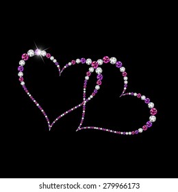 Abstract Luxury Diamond Heart Vector Illustration EPS10