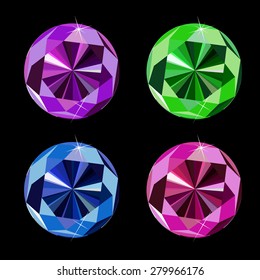 Abstract Luxury Diamond Set Vector Illustration EPS10