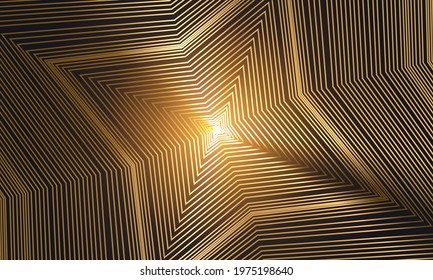 Abstract luxury elegant golden geometric background. Vector illustration.