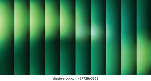 Abstract Luxury Emerald Green Background with Vertical Stripes and Soft Glowing Light Effects