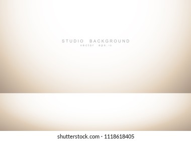 Abstract luxury empty pastel brown gradient with border brown vignette, Studio backdrop display of product, Business backdrop. Vector Illustration.