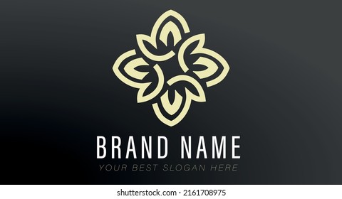 Abstract Luxury Flower Logo Design Vector Stock Vector (Royalty Free ...